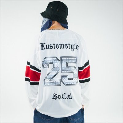 画像12: 【送料無料】KustomStyle カスタムスタイル 25TH BANDANA メッシュ ホッケージャージー WHITE	