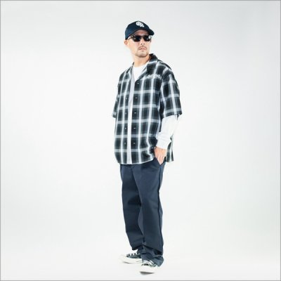 画像7: 【送料無料】CAPTAIN STREET CRN Logo S/Sチェックシャツ BLACK キャプテンストリート