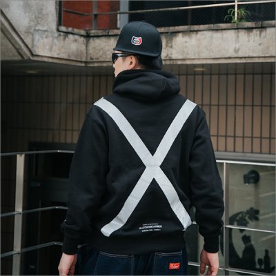 画像8: 【送料無料】BLUCO ブルコ スウェットフーディー -ATTENTION- BLACK