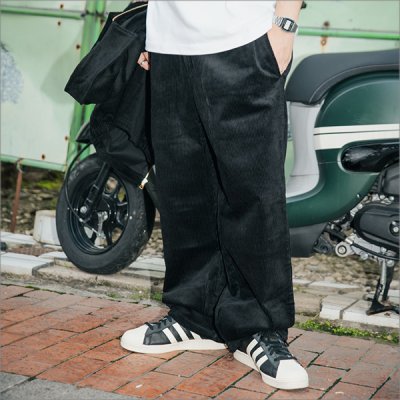 画像15: 【送料無料】COOKMAN クックマン Semiwide Chef パンツ コーデュロイ BLACK