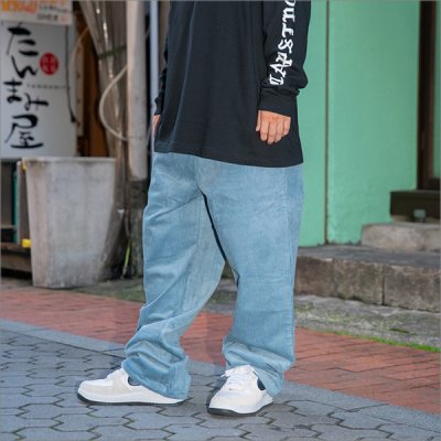 画像7: 【送料無料】COOKMAN クックマン Semiwide Chef パンツ コーデュロイ BLUE GRAY