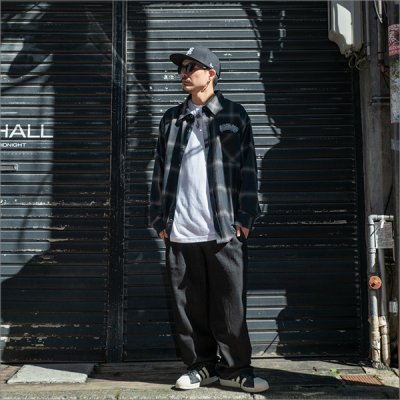 画像6: 【送料無料】KustomStyle カスタムスタイル HAVOC L/Sチェックシャツ BLACK