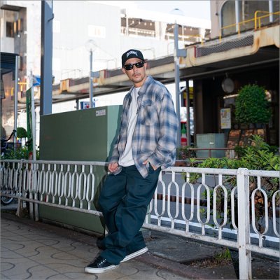 画像7: 【送料無料】KustomStyle カスタムスタイル HAVOC L/Sチェックシャツ L.BLUE