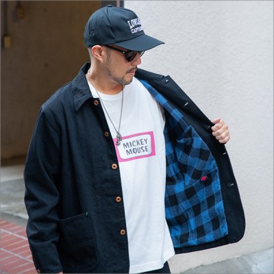 画像7: 【送料無料】BLUCO ブルコ ジャパンデニム ライニングカバーオール BLACK ONE WASH
