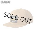 BLUCO ブルコ 6パネル キャンバスキャップ -BUILDER PATCH- CAMEL