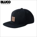 BLUCO ブルコ 6パネル キャンバスキャップ -LEATHER PATCH- BLACK