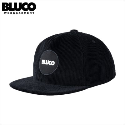 画像1: BLUCO ブルコ コーデュロイキャップ -LOGO PATCH- BLACK