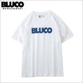 BLUCO ブルコ PRINT TEE -LOGO- WHITE/NAVY