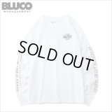 【40％OFF】BLUCO ブルコ PRINT L/S TEE -WORKIN CLASS EYES- WHITE/BLACK
