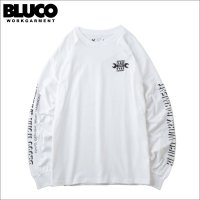 【20％OFF】BLUCO ブルコ PRINT L/S TEE -WORKIN CLASS EYES- WHITE/BLACK