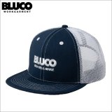 BLUCO ブルコ 6PANEL MESH CAP -LOGO- NAVY/WHITE