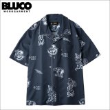 【送料無料】BLUCO ブルコ POOLSIDE SHIRT S/S -Tattoo- CHARCOAL
