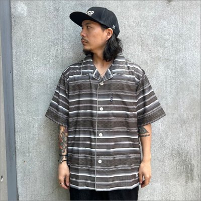 画像2: 【送料無料】BLUCO ブルコ POOLSIDE SHIRT S/S -Mexican- BROWN