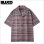 画像1: 【送料無料】BLUCO ブルコ POOLSIDE SHIRT S/S -Mexican- BURGUNDY (1)