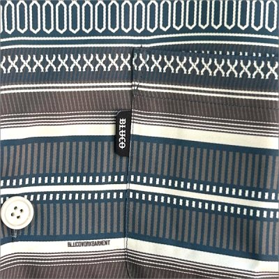 画像3: 【送料無料】BLUCO ブルコ POOLSIDE SHIRT S/S -Mexican- SLATE