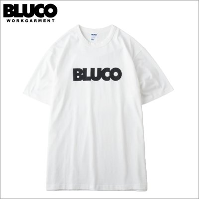 画像1: BLUCO ブルコ PRINT TEE -Logo- WHITE-BLACK