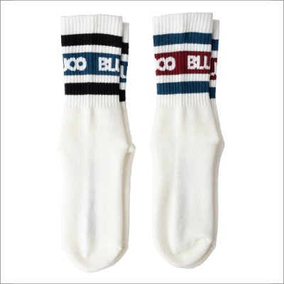 画像2: BLUCO ブルコ 2-PACK SOX -Line- WHITE/NAVY・WHITE/BURGUNDY