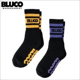 BLUCO ブルコ 2-PACK SOX -Line-  BLACK/MUSTARD・BLACK/PURPLE