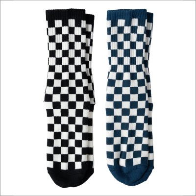 画像2: BLUCO ブルコ 2-PACK SOX -Checker- WHITE/BLACK・WHITE/NAVY