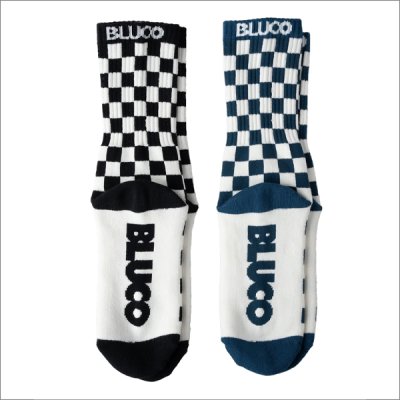 画像3: BLUCO ブルコ 2-PACK SOX -Checker- WHITE/BLACK・WHITE/NAVY