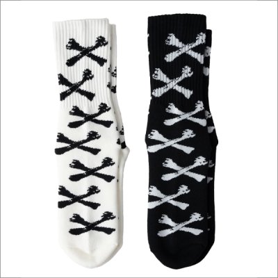 画像2: BLUCO ブルコ 2-PACK SOX -Bone- BLACK・WHITE