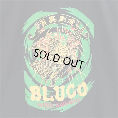 画像3: 【20％OFF】BLUCO ブルコ HEAVY DRY COTTON PRINT L/S TEE -Artwork by 遊鷹- BLACK