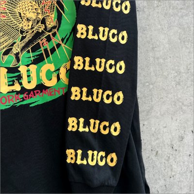 画像4: BLUCO ブルコ HEAVY DRY COTTON PRINT L/S TEE -Artwork by 遊鷹- BLACK