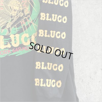 画像4: 【20％OFF】BLUCO ブルコ HEAVY DRY COTTON PRINT L/S TEE -Artwork by 遊鷹- BLACK