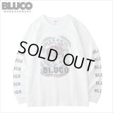 【20％OFF】BLUCO ブルコ HEAVY DRY COTTON PRINT L/S TEE -Artwork by 遊鷹- WHITE