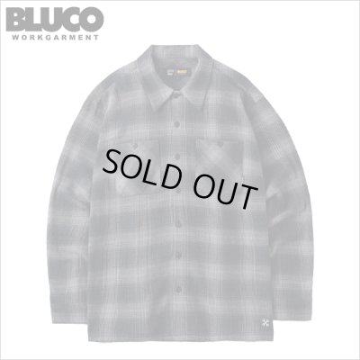 画像1: 【送料無料】BLUCO ブルコ OMBRE CHECK FLANNEL SHIRT BLACK