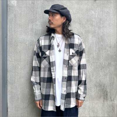 画像3: 【送料無料】BLUCO ブルコ BUFFALO CHECK FLANNEL SHIRT BLACK