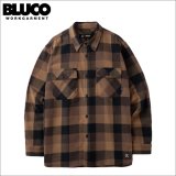 【送料無料】BLUCO ブルコ BUFFALO CHECK FLANNEL SHIRT BROWN