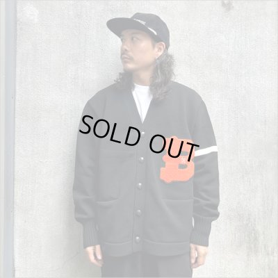 画像2: 【送料無料】BLUCO ブルコ LETTERED CARDIGAN BLACK