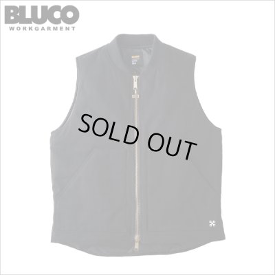 画像1: 【送料無料】BLUCO ブルコ RIB COLLAR DUCK VEST BLACK