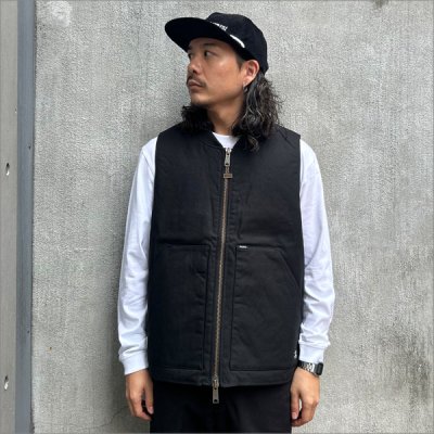 画像3: 【送料無料】BLUCO ブルコ RIB COLLAR DUCK VEST BLACK