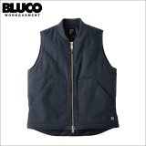【送料無料】BLUCO ブルコ RIB COLLAR DUCK VEST CHARCOAL
