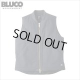 【送料無料】BLUCO ブルコ RIB COLLAR DUCK VEST CHARCOAL