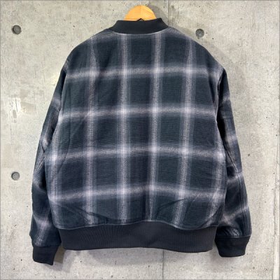画像2: 【送料無料】BLUCO ブルコ LOMBRE CHECK BOMBER JACKET BLACK