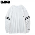 BLUCO ブルコ ドライコットン ポケットTシャツ L/S -Line- WHITE