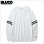 画像1: BLUCO ブルコ ドライコットン ポケットTシャツ L/S -Line- WHITE (1)