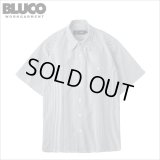 【送料無料】BLUCO ブルコ スタンダードワークシャツ S/S -Stripe- IVORY