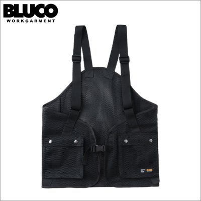 画像1: 【送料無料】BLUCO ブルコ ユーティリティーメッシュベスト BLACK