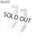 BLUCO ブルコ 2-PACK ソックス -BLOCK- WHITE/BLACK・WHITE/GREEN 