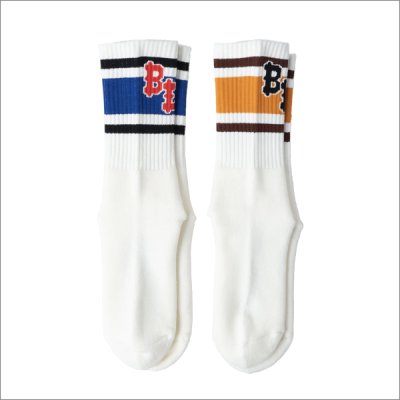 画像2: BLUCO ブルコ 2-PACK ソックス -BLC- WHITE/BLUE・WHITE/YELLOW 