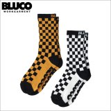 BLUCO ブルコ 2-PACK ソックス -CHECKER- WHITE/BLACK・MUSTARD/BLACK