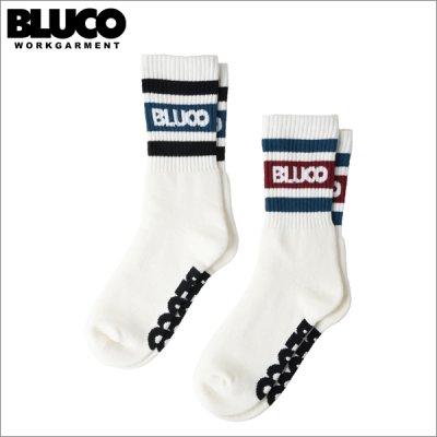 画像1: BLUCO ブルコ 2-PACK ソックス -LINE- WHITE/NAVY・WHITE/BURGUNDY