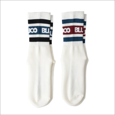 画像2: BLUCO ブルコ 2-PACK ソックス -LINE- WHITE/NAVY・WHITE/BURGUNDY