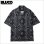 画像1: 【送料無料】BLUCO ブルコ オープンカラーシャツ -BANDANA- BLACK (1)