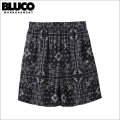 【送料無料】BLUCO ブルコ イージーショーツ -BANDANA- BLACK