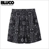 【送料無料】BLUCO ブルコ イージーショーツ -BANDANA- BLACK